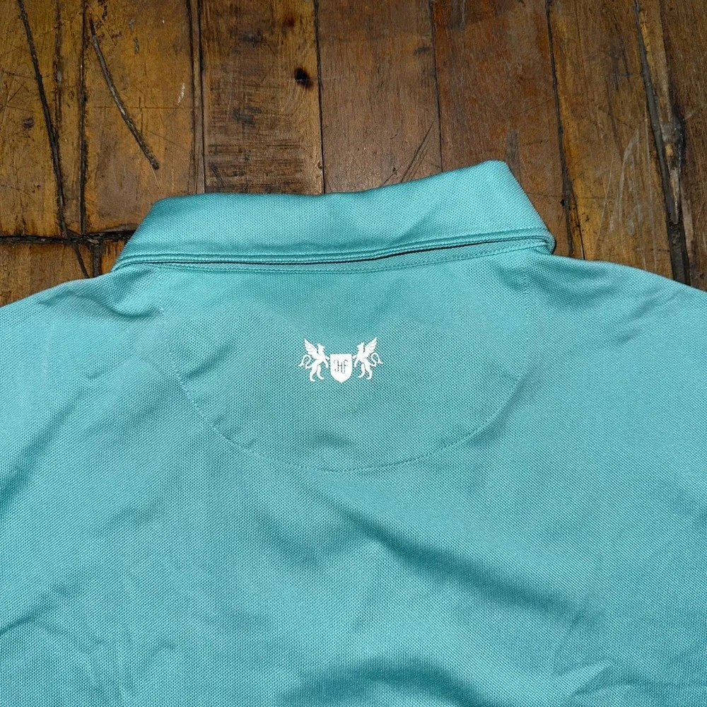 Hickey Freeman Polo Shirt‎ Men's Small Turquoise Short Sleeve Golf Performance